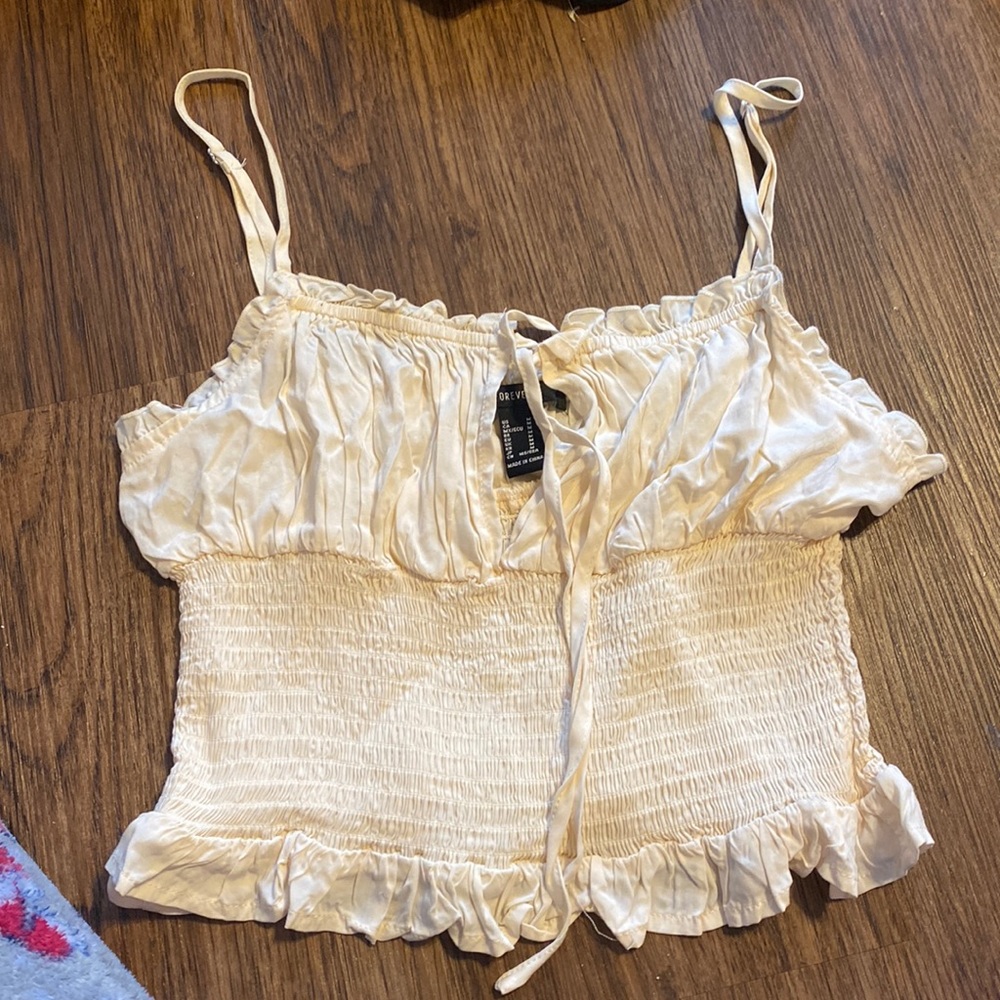 ruffed tank top